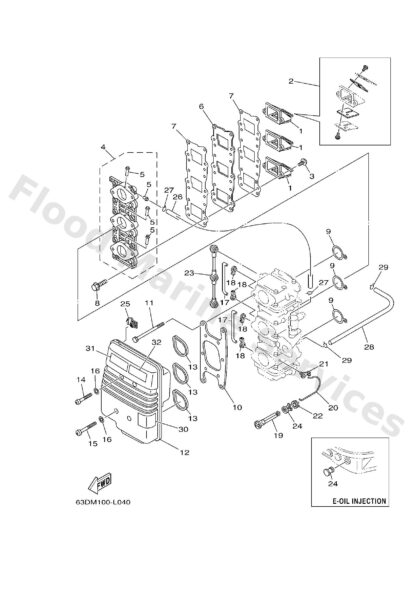 Genuine Yamaha 6H413621A100 - Gasket, valve seat - Supplied by Flood Marine
