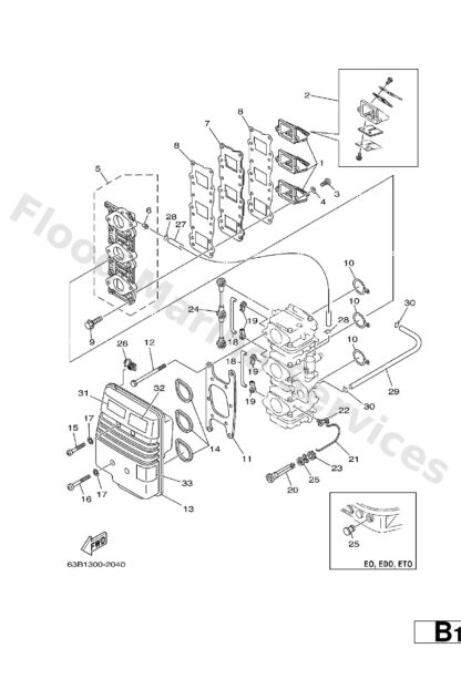 Genuine Yamaha 6H4136240194 - Plate, reed valve - Supplied by Flood Marine