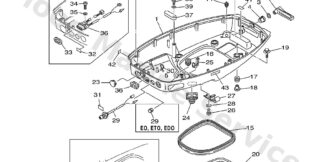 Genuine Yamaha 6H442711254D - Cowling, bottom - Supplied by Flood Marine