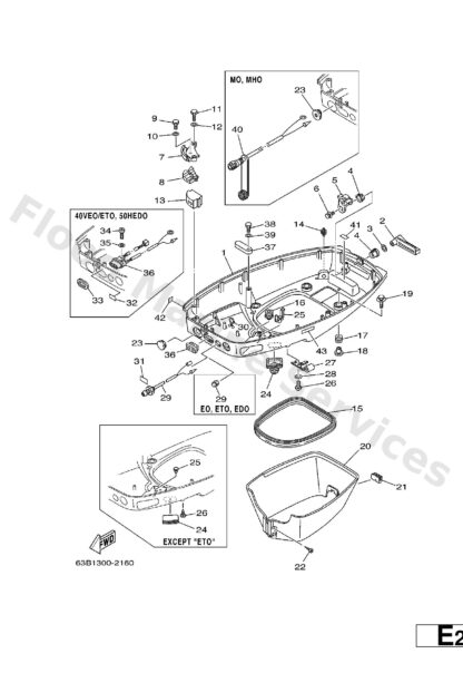Genuine Yamaha 6H442711254D - Cowling, bottom - Supplied by Flood Marine