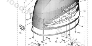 Genuine Yamaha 6HK4261A030X - Top cowling w/o graphics - Supplied by Flood Marine
