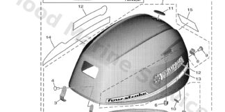 Genuine Yamaha 6HY426100200 - Top cowling assy - Supplied by Flood Marine