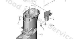 Genuine Yamaha 6HY45111008D - Casing, upper - Supplied by Flood Marine