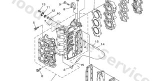 Genuine Yamaha 6J8151001100 - Crankcase assy - Supplied by Flood Marine