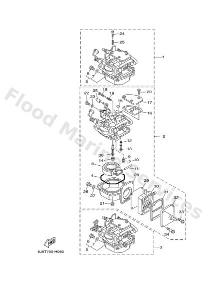 Genuine Yamaha 6J8244150000 - Body comp (with valve) - Supplied by Flood Marine