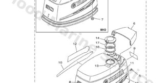 Genuine Yamaha 6J8426100000 - Top cowling assy - Supplied by Flood Marine