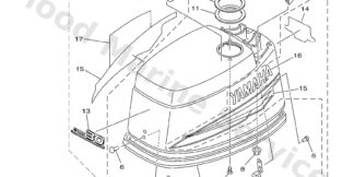Genuine Yamaha 6J842610B000 - Top cowling assy - Supplied by Flood Marine