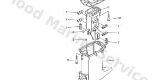 Genuine Yamaha 6J845111114D - Casing, upper - Supplied by Flood Marine