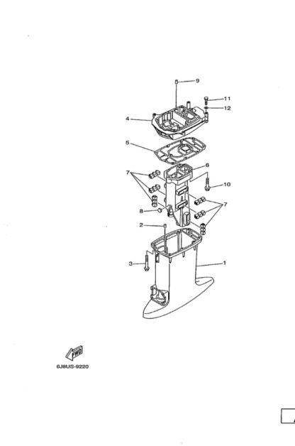Genuine Yamaha 6J845114A100 - Gasket, upper casing - Supplied by Flood Marine