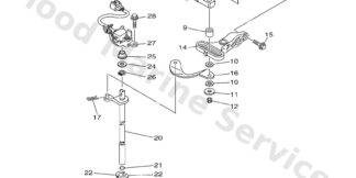 Genuine Yamaha 6JD441200100 - Handle gear shift assy - Supplied by Flood Marine