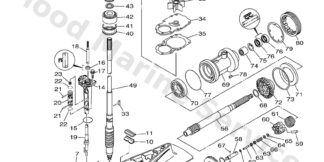 Genuine Yamaha 6JD45300008D - Lower unit assy - Supplied by Flood Marine