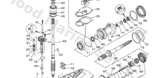 Genuine Yamaha 6JE45300008D - Lower unit assy - Supplied by Flood Marine