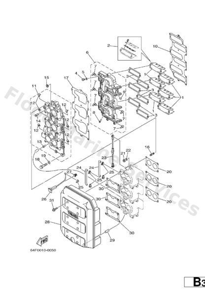 Genuine Yamaha 6K713621A100 - Gasket, valve seat - Supplied by Flood Marine