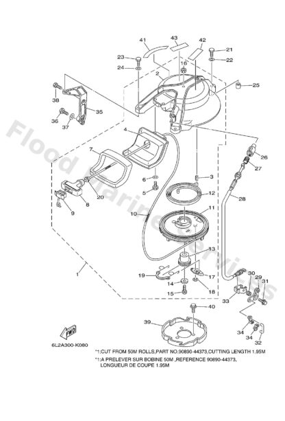 Genuine Yamaha 6L2134372100 - Mark, caution - Supplied by Flood Marine