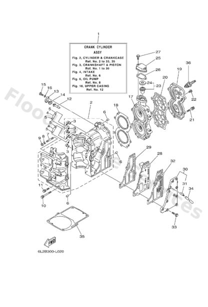 Genuine Yamaha 6L2151001000 - Crankcase assy - Supplied by Flood Marine