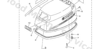 Genuine Yamaha 6L2426100000 - Top cowling assy - Supplied by Flood Marine