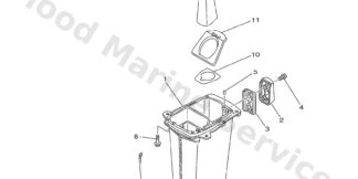 Genuine Yamaha 6L245111034D - Casing, upper - Supplied by Flood Marine