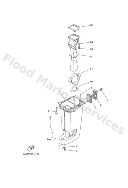 Genuine Yamaha 6L2451150000 - Gasket, upper casing - Supplied by Flood Marine