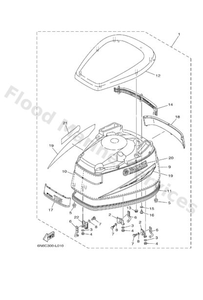 Genuine Yamaha 6N7W00701000 - Graphic set - Supplied by Flood Marine