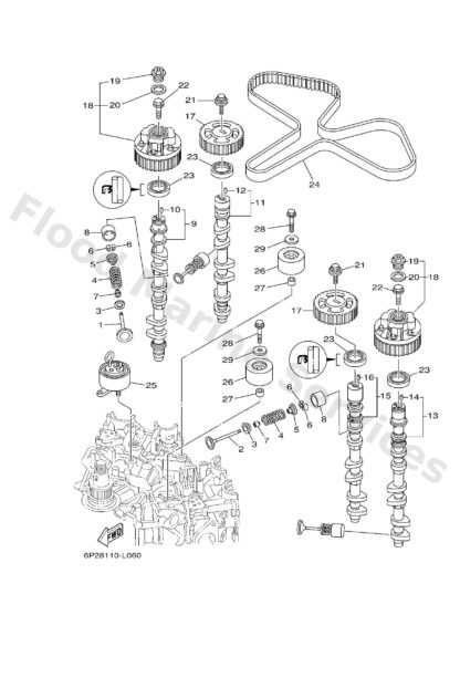 Genuine Yamaha 6P2121211000 - Valve, exhaust - Supplied by Flood Marine