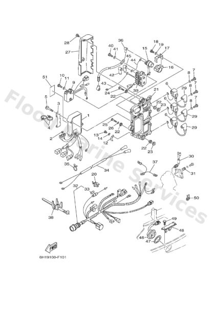 Genuine Yamaha 6R5857116000 - Mark, caution - Supplied by Flood Marine