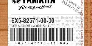 Genuine Yamaha 6X5825710000 - Panel, Switch - Supplied by Flood Marine