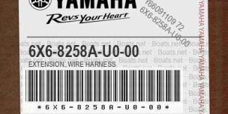 Genuine Yamaha 6X68258AU000 - Extension, Wire Harness - Supplied by Flood Marine