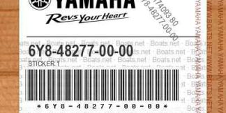 Genuine Yamaha 6Y8482770000 - Sticker 1 - Supplied by Flood Marine