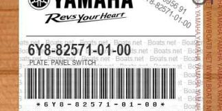 Genuine Yamaha 6Y8825710100 - Plate, Panel Switch - Supplied by Flood Marine