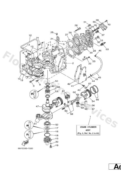 Genuine Yamaha 93306206U300 - Brg,r-b 6206 66mm 236g (696) - Supplied by Flood Marine