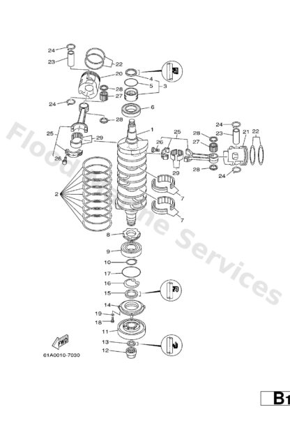Genuine Yamaha 93310326V400 - Bearing, cylindrical(61a) - Supplied by Flood Marine