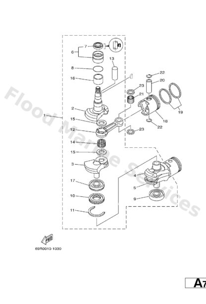 Genuine Yamaha 933106240600 - Bearing - Supplied by Flood Marine