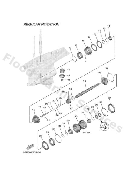 Genuine Yamaha 93311675A100 - Bearing - Supplied by Flood Marine