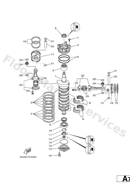 Genuine Yamaha 93311940U300 - Brg,cyl-cal roller 36g (6e5) - Supplied by Flood Marine