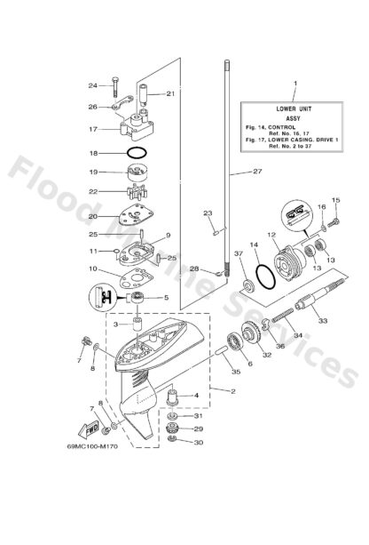 Genuine Yamaha 93316003Y000 - Bearing - Supplied by Flood Marine