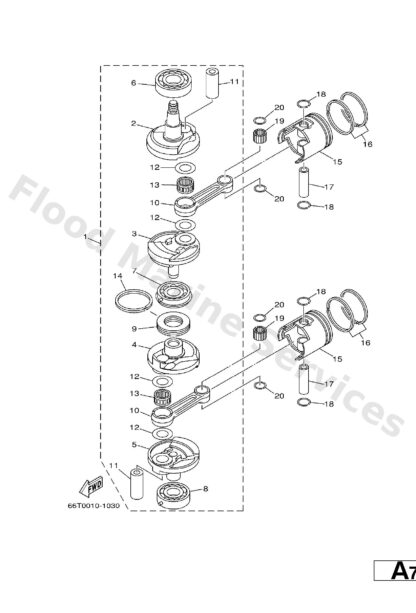 Genuine Yamaha 93332000UE00 - Bearing - Supplied by Flood Marine