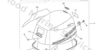 Genuine Yamaha 999990426300 - Top cowling w/o graphics (6ah) - Supplied by Flood Marine