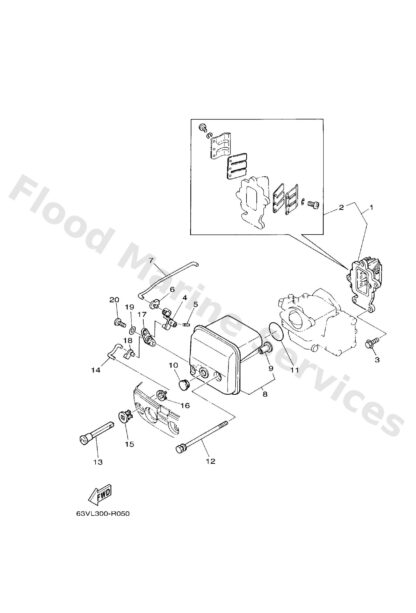 Genuine Yamaha 63W136100100 - Reed valve assy - Supplied by Flood Marine