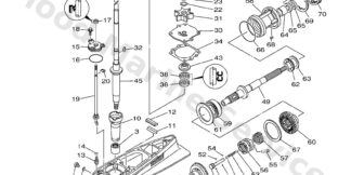 Genuine Yamaha 6HR4530014CE - Lower unit assy - Supplied by Flood Marine