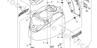 Genuine Yamaha 6KA4261001CE - Top cowling assy - Supplied by Flood Marine
