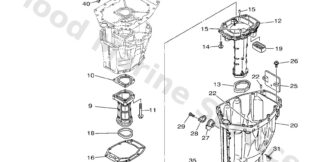 Genuine Yamaha 6LH4511100CE - Casing, upper - Supplied by Flood Marine