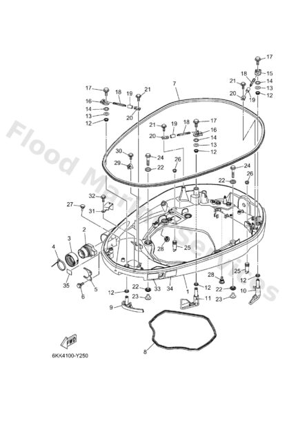 Genuine Yamaha 6ML427660000 - Bracket 2 - Supplied by Flood Marine