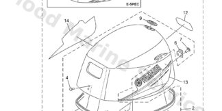 Genuine Yamaha 6CA426105000 - Top cowling assy (black) - Supplied by Flood Marine