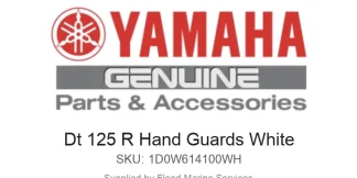 Dt 125 R Hand Guards White - Genuine Yamaha Product available at Flood Marine