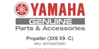 Propeller (3X9 X9 -C) - Genuine Yamaha Product available at Flood Marine