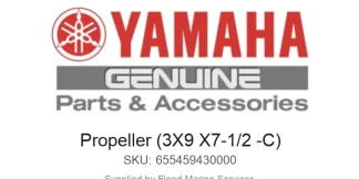 Propeller (3X9 X7-1/2 -C) - Genuine Yamaha Product available at Flood Marine