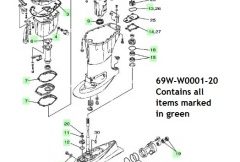 Genuine Yamaha - 69WW00012000 - Lower Unit Gasket Kit