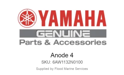 Anode 4 - Genuine Yamaha Product available at Flood Marine