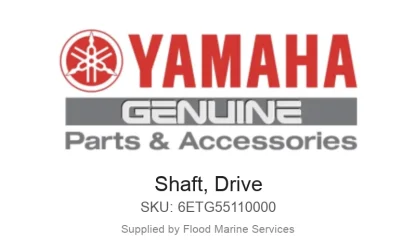 Shaft, Drive - Genuine Yamaha Product available at Flood Marine