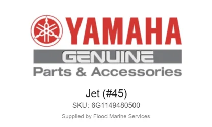 Jet (#45) - Genuine Yamaha Product available at Flood Marine